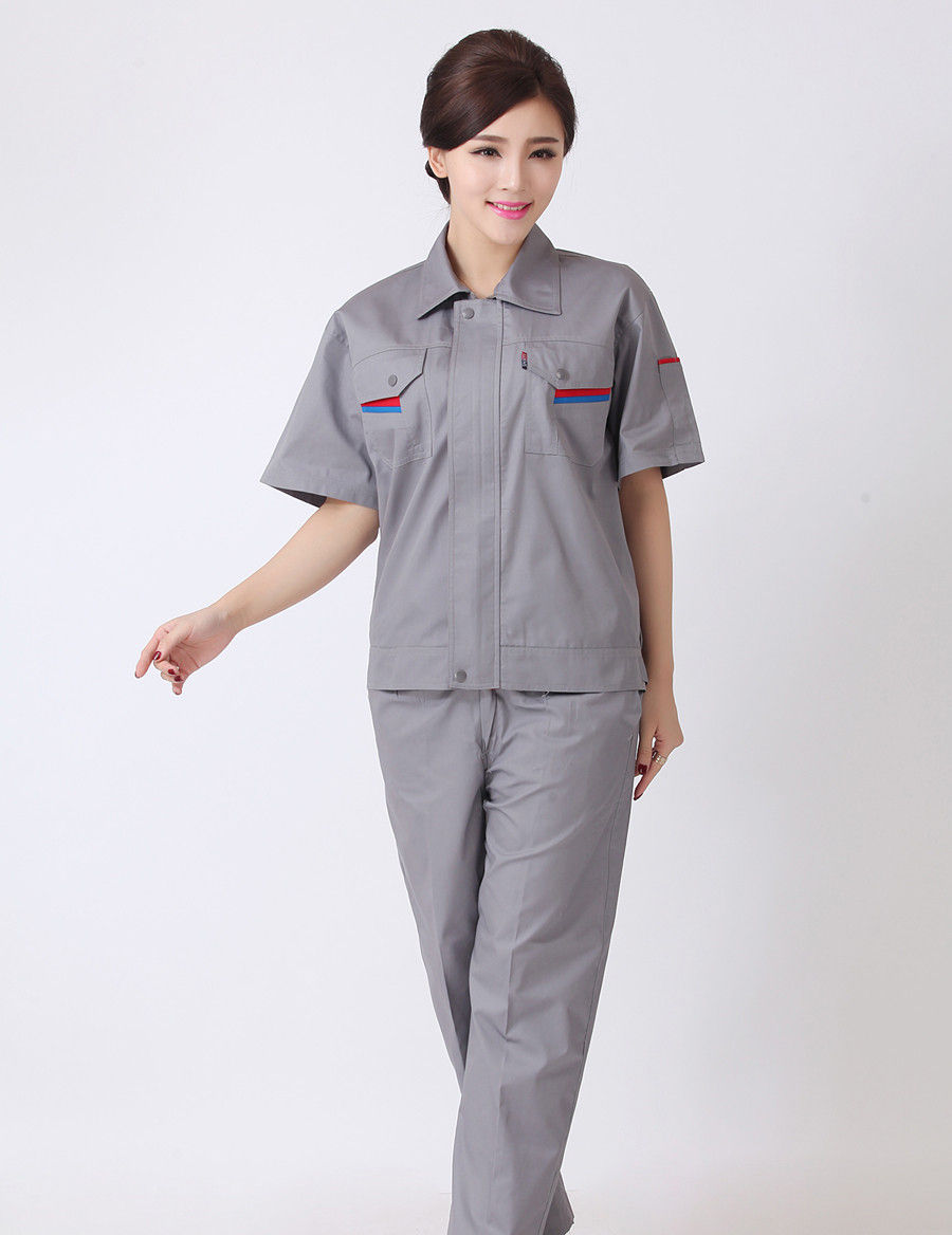 夏裝工作服短袖套裝 夏裝工作服短袖套裝定做 風華服裝